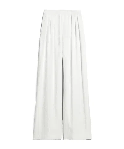 Max Mara Pleated Casual Pants In White