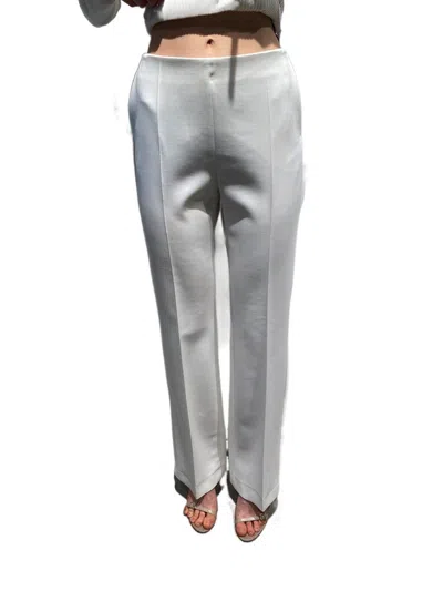 Max Mara Pleated Casual Pants In Silver