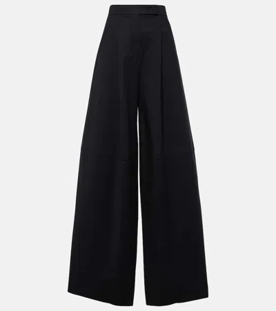 Max Mara Women's Zinnia Pleated Wide-leg Pants In Black