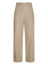 Max Mara Relaxed Fit High-waisted Sand Trousers In Neutral