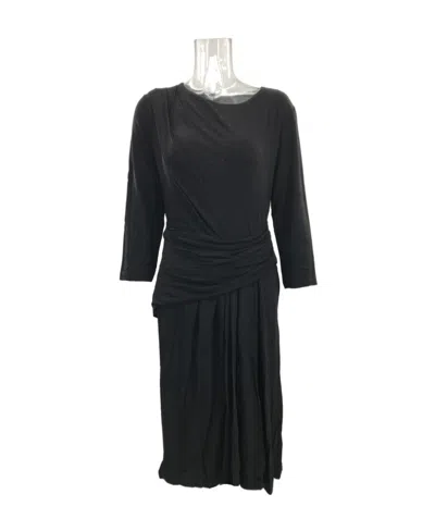 Max Mara Pleated Detail Dress In Black