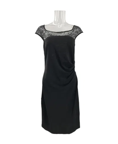 Max Mara Pleated Detail Dress In Black