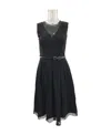 Max Mara Pleated Detail Dress In Black