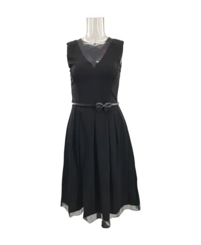 Max Mara Pleated Detail Dress In Black