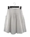 Max Mara Pleated Detail Skirt In Gray
