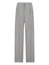 Max Mara Pleated Drawstring Trousers In Gray