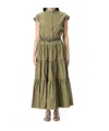 Max Mara Studio Dress Woman Green In Green