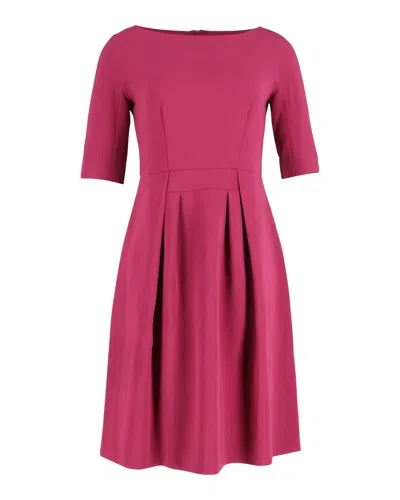 Max Mara Pleated Dress In Pink Triacetate