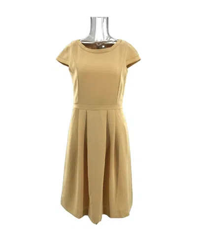 Max Mara Pleated Dress With Round Neck In Nude