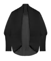 Max Mara Pleated Fabric Shrug In Black