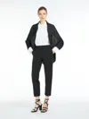 Max Mara Pleated Fabric Shrug In Black