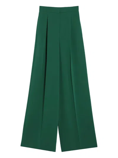 Max Mara Pleated-front Trousers In Green