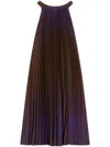 Max Mara Short Dress In A Cotton Blend Canvas In Purple