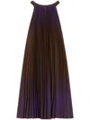 Max Mara Short Dress In A Cotton Blend Canvas In Purple