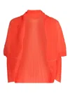 Max Mara Vesuvio Pleated Shrug In 橘色