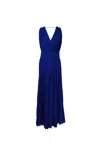 Max Mara Gennaro Pleated Jumpsuit In Blue