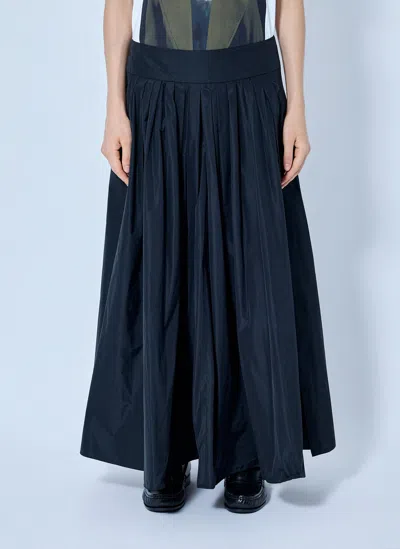 Max Mara Pleated Maxi Skirt In Black