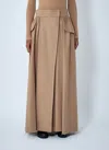 Max Mara Pleated Maxi Skirt In Brown