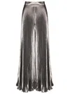 Max Mara Pleated Metallic Trousers In Brown