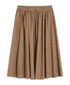Max Mara Drawstring Elasticated Skirt In Brown