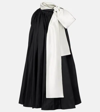 Max Mara Pianoforte Elegant High Neck Sleeveless Dress With Bow Detail In Black