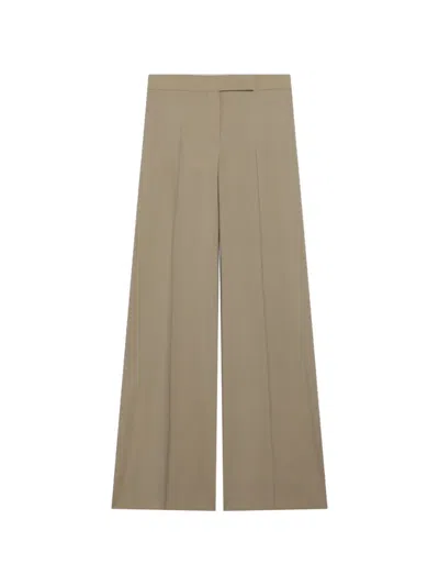Max Mara Pleated Palazzo Pants In Green