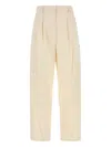 Max Mara Ivory Cotton Duomo Pant In Neutral