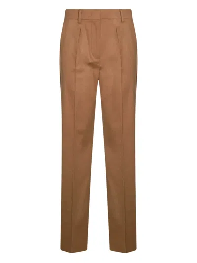 Max Mara Pleated Shorts In Brown