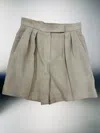 Max Mara Pleated Shorts In Gray