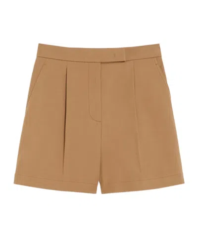 Max Mara Pleated Shorts In Green