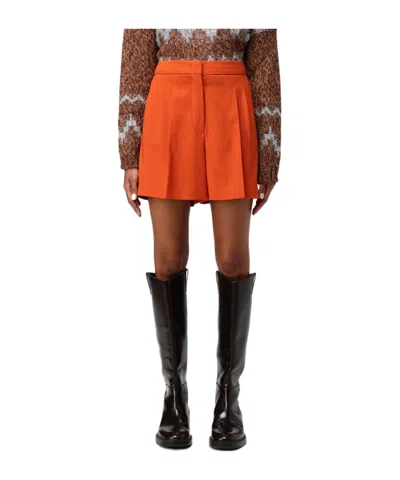 Max Mara Pleated Shorts In Multicolor