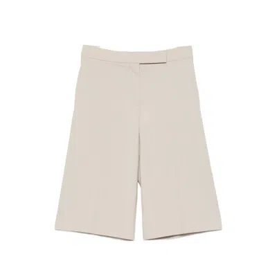Max Mara Pleated Shorts In White