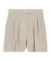 Max Mara Womens Camel Jessica Relaxed-fit Wool Shorts In Nude
