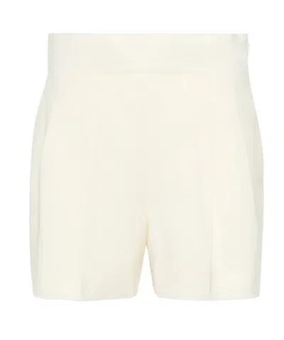Max Mara Pleated Shorts In Neutral