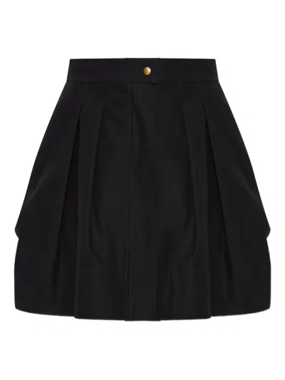 Max Mara Pleated Skirt In Black