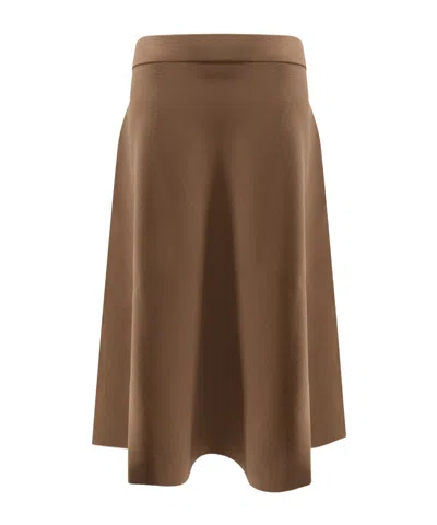 Max Mara Pleated Skirt In Green