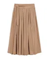 Max Mara Pleated Skirt In Nude