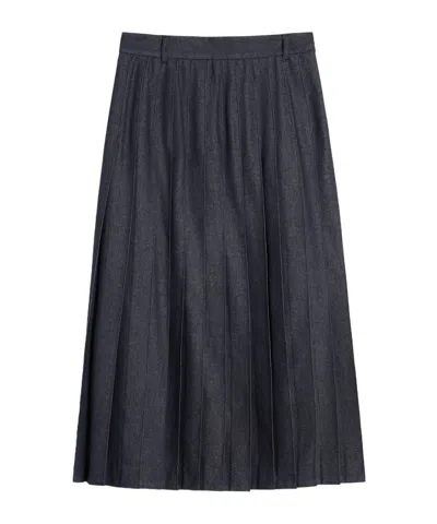 Max Mara Pleated Skirts In Black