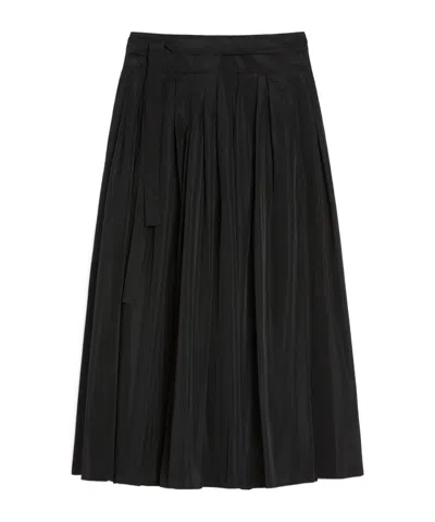 Max Mara 's  Gea High Waist Pleated Skirt In Black