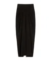 Max Mara Womens Ridente Draped High-waist Crepe Maxi Skirt Black In Black