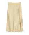 Max Mara Luisa Pleated A-line Skirt In Nude