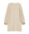 Max Mara Cady Embellished Blouse In Nude