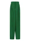 Max Mara Laccato Triacetate Blend Wide Pants In Green