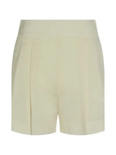 Max Mara Pleated Tailored Shorts In Neutral