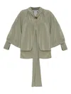 Max Mara Bluse Mit Schleifenkragen In Green