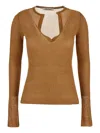 Max Mara Pleated Top In Buff
