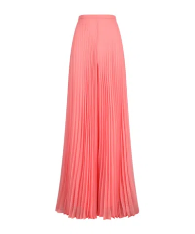 Max Mara Pleated Track Pants In Pink