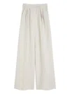 Max Mara Batavia Cotton-linen Full-length Trousers