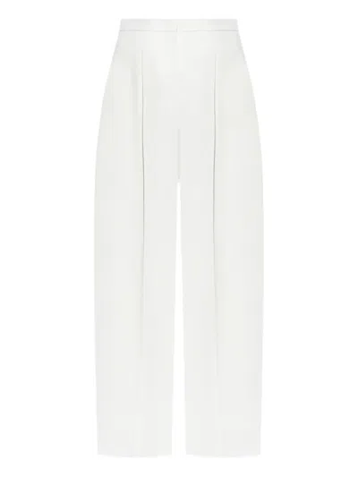 Max Mara Pleated Trousers In White