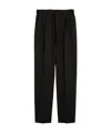 Max Mara Cashmere Foulé Trousers In Black